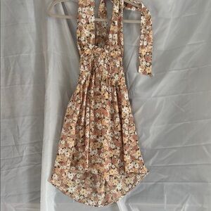 Cider Backless Floral Dress - Pink and Cream